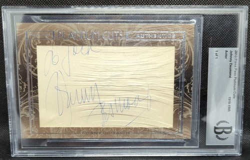 JOHNNY DESMOND 2013 Press Pass Platinum Cuts JUMBO CUT AUTO BGS #1/1 of *READ*