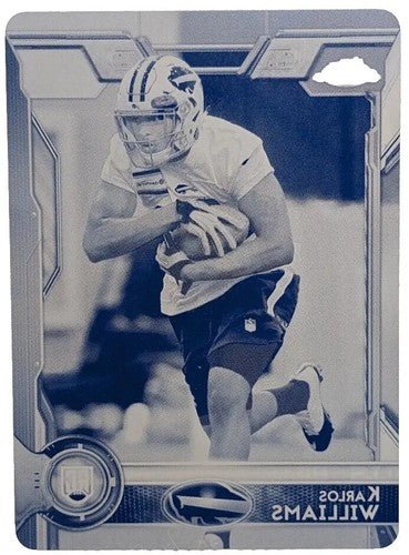 KARLOS WILLIAMS 2015 Topps Chrome Mini RC PRINTING PLATE SP #1/1 Bills Steelers