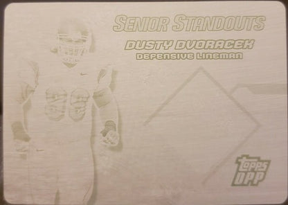 DUSTY DVORACEK 2006 Topps Draft Picks Prospects PRINTING PLATE 1/1 Bears Sooners