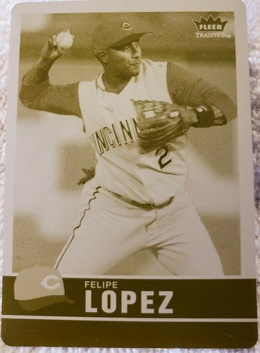 FELIPE LOPEZ 2006 Upper Deck MLB Fleer Tradition PRINTING PLATE #1/1 of 1 Reds