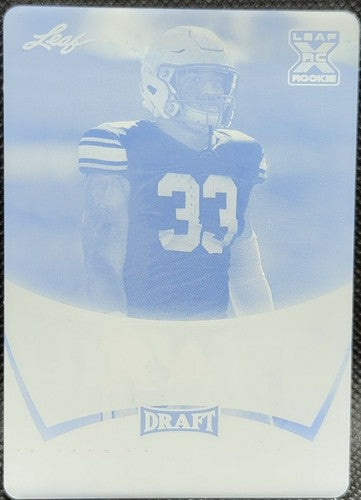 K. J. BRITT 2021 Leaf Draft XRC RC PRINTING PLATE SP #1/1 Buccaneers KJ One of