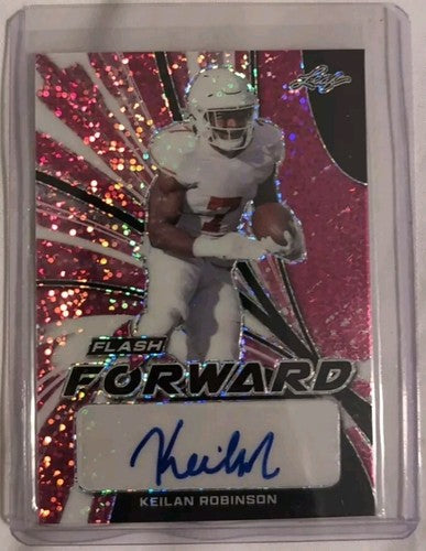 KEILAN ROBINSON 2022 Leaf Flash Forward RC AUTO PINK SPARKLES #/15 Jaguars Texas