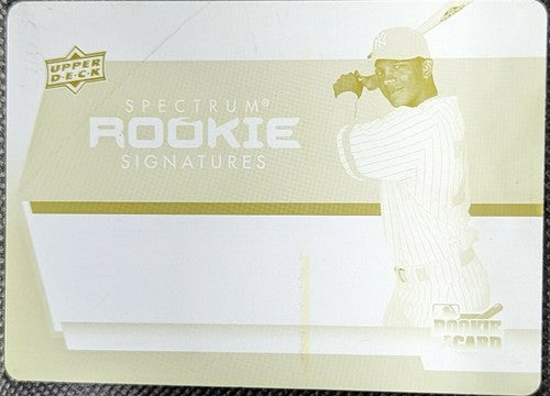 ALBERTO GONZALEZ 2007 Upper Deck Spectrum RC PRINTING PLATE #1/1 Yankees One of