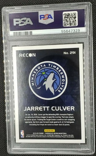 JARRETT CULVER 2019-20 Panini Chronicles Recon RC Rookie RED SP #/149 PSA 8 #291