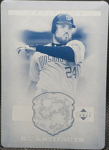 NICK JOHNSON 2006 UD MLB Artifacts PRINTING PLATE #1/1 Nationals Yankees One of