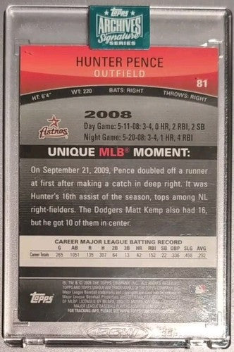 HUNTER PENCE 2024 Topps Archives Signature Series 2009 Unique AUTO #11/12 Astros
