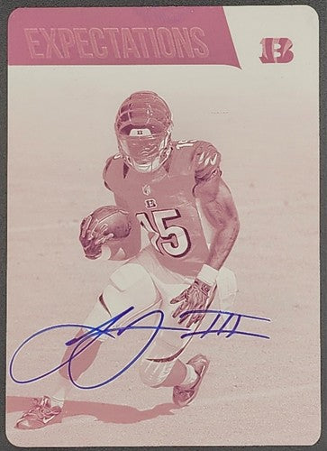 JOHN ROSS III 2017 Panini Certified Cuts AUTO PRINTING PLATE #1/1 Bengals Eagles