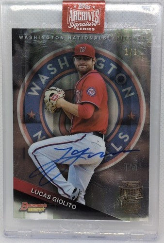 LUCAS GIOLITO 2023 Topps Archives 2015 Bowman's Best RC AUTO SP 1/1 Nationals of