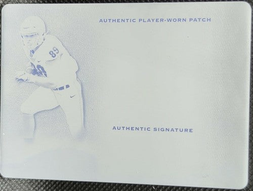 CHARLIE WOERNER 2020 Leaf Trinity RC PRINTING PLATE SP #1/1 49ers Georgia One of