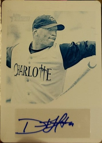 DEUNTE HEATH 2011 Topps Heritage Minor League AUTO PRINTING PLATE #1/1 of 1 Sox