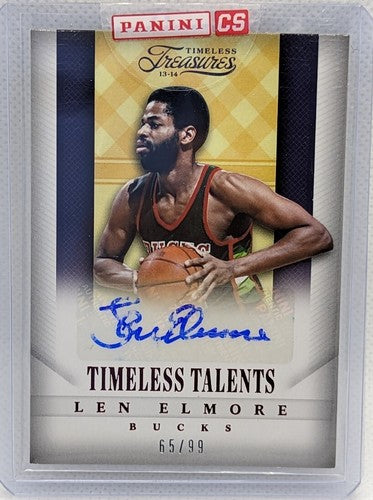 LEN ELMORE 2013-14 Panini Timeless Treasures Talents RUBY RED AUTO SP #/99 Bucks