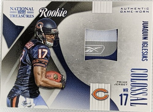JUAQUIN IGLESIAS 2009 National Treasures Jersey REEBOK LOGO LAUNDRY TAG PATCH 50