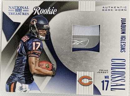 JUAQUIN IGLESIAS 2009 National Treasures Jersey REEBOK LOGO LAUNDRY TAG PATCH 50