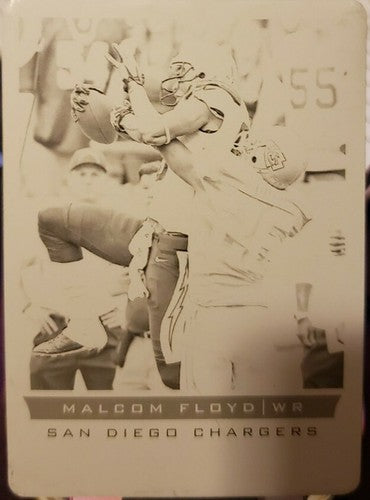 MALCOM FLOYD 2013 Panini Score PRINTING PLATE SP #1/1 of 1 San Diego SD Chargers