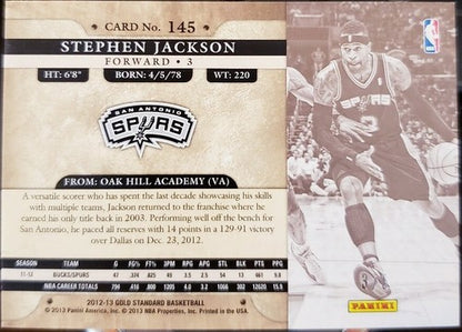STEPHEN JACKSON 2012-13 Panini Gold Standard 2013 National VIP /5 Spurs Warriors
