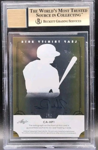 HUDSON POTTS 2016 Leaf Trinity Clear RC AUTO GOLD 1/1 BGS Graded 9.5/10 Gem Mint