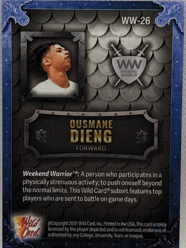 OUSMANE DIENG 2022-23 Wild Card Matte Weekend Warriors RC BLUE SP #9/10 Thunder