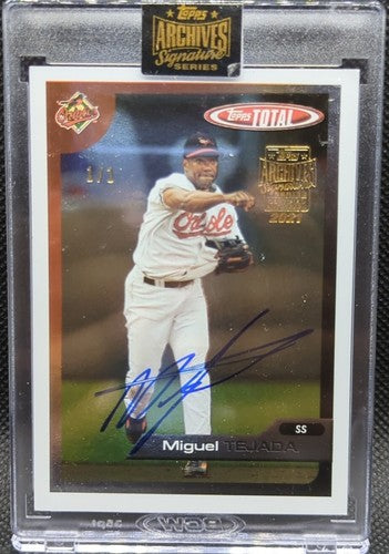 MIGUEL TEJADA 2021 Topps Archives 2005 Total AUTO #1/1 Orioles Astros A's One of
