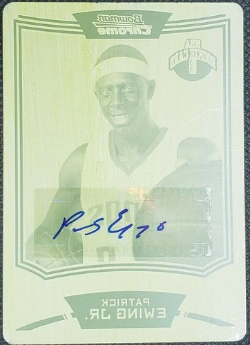 PATRICK EWING JR. 2008-09 Bowman Draft Picks DUAL AUTO PRINTING PLATE #1/1 Kings