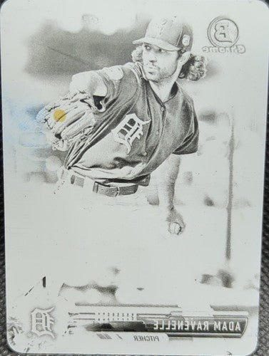 ADAM RAVENELLE 2017 Topps Bowman Chrome Mini RC PRINTING PLATE 1/1 Tigers One of