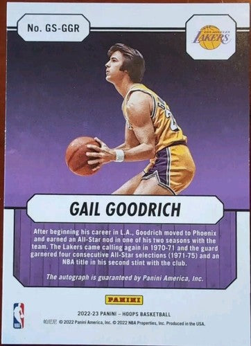 GAIL GOODRICH 2022-23 Panini NBA Hoops Great SIGnificance AUTO SP LA Lakers Suns