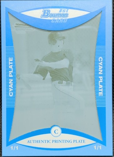 JOHN RAYNOR 2008 Topps Bowman Prospects DPP RC PRINTING PLATE 1/1 Marlins One of