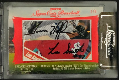Trevor HOFFMAN Lee SMITH John FRANCO Billy WAGNER 2008 SignaCuts QUAD AUTO SP /5