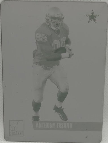 ANTHONY FASANO 2006 Donruss Threads RC PRINTING PLATE 1/1 Cowboys Playoff One of