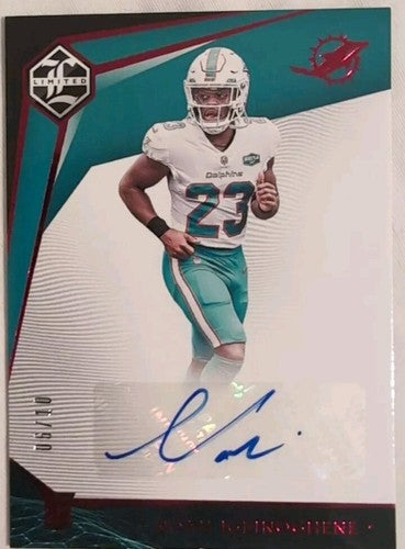 NOAH IGBINOGHENE 2020 Panini Limited AUTO RUBY SPOTLIGHT /10 Dolphins Commanders