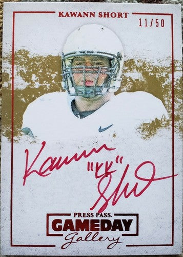KAWANN SHORT 2013 Press Pass Red Ink AUTO Autograph #/50 "KK" Nickname Panthers