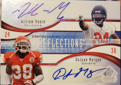 DaJuan MORGAN William MOORE 2009 SP Signature Edition Reflections Dual AUTO #/50