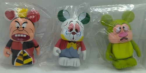 ð Disney 3 Vinylmation Alice In Wonderland Series SET Dinah Chaser Cheshire Cat