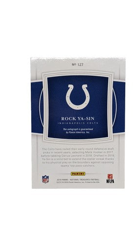 ROCK YA-SIN 2019 Panini National Treasures Rookie RC AUTO SP #01/99 Colts Ravens
