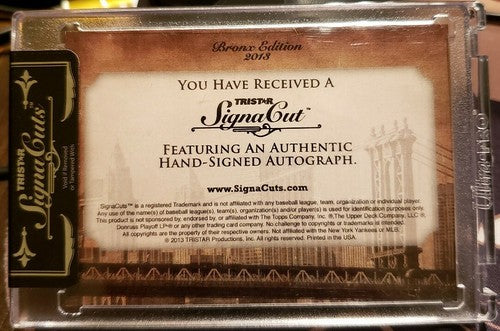BILL SHORT 2013 TriStar Signa Cuts Bronx Edition AUTO SP #1/5 NY Yankees Orioles