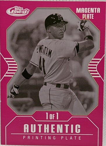 GARY MATTHEWS JR. 2007 Topps Finest PRINTING PLATE SP #1/1 Rangers Angels One of