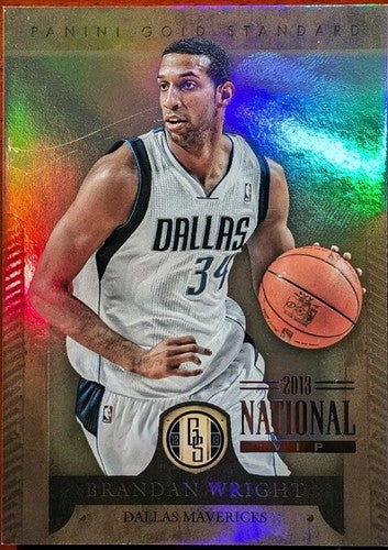 BRANDAN WRIGHT 2012-13 Panini Gold Standard 2013 National VIP #1/5 Mavs Warriors