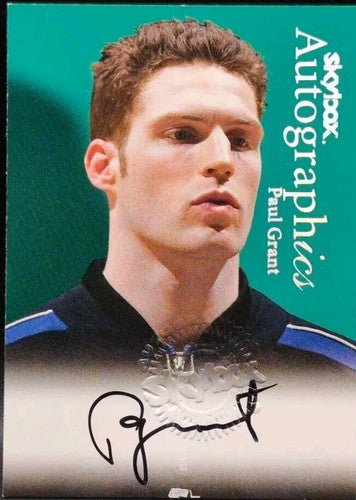 PAUL GRANT 1999-00 SkyBox Premium Autographics AUTO SP Timber Wolves Bucks Jazz