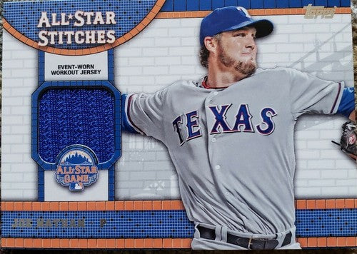JOE NATHAN 2013 Topps Update All-Star Game Stitches Worn Workout Jersey Rangers