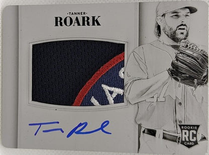 TANNER ROARK 2014 Panini National Treasures AUTO LOGO PATCH PRINTING PLATE #1/1
