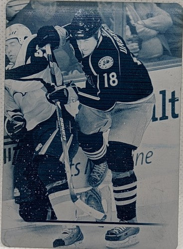 R. J. UMBERGER 2008-09 Upper Deck NHL Series PRINTING PLATE #1/1 Blue Jackets RJ