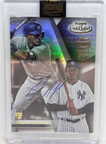 MIGUEL ANDUJAR 2021 Topps Archives Signature Series 2018 Gold Label RC AUTO #1/1