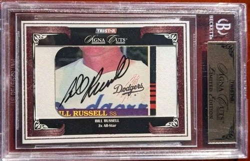 BILL RUSSELL 2008 TriStar Signa Cuts Buyback AUTO RED #2/25 Dodgers 1985 Beckett