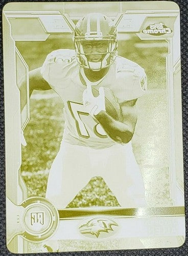 JAVORIUS ALLEN 2015 Topps Chrome Mini RC PRINTING PLATE SP #1/1 Ravens NY Giants