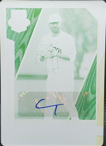 CARLOS TAVERA 2021 Panini Elite Extra RC AUTO PRINTING PLATE #1/1 Orioles One of