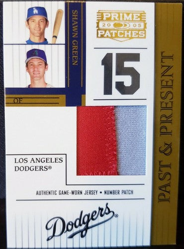 SHAWN GREEN 2005 Donruss Prime Patches Game Used Jersey Number PATCH /93 Dodgers