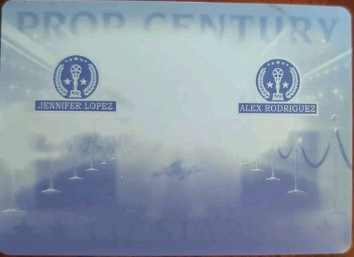 Alex RODRIGUEZ Jennifer LOPEZ 2019 Leaf Pop Century Co-Stars PRINTING PLATE 1/1