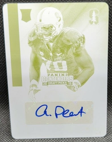 ANDRUS PEAT 2015 Panini Contenders RC AUTO PRINTING PLATE SP #1/1 Saints One of