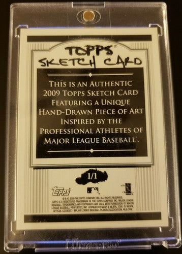 CHONE FIGGINS 2009 Topps Updates Highlights Sketch Andre LeRoy Davis #1/1 Angels