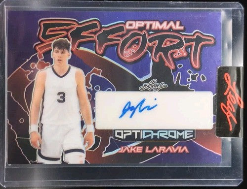 JAKE LaRAVIA 2022-23 Leaf Optichrome Optimal Effort PROOF AUTO SP #1/1 Grizzlies