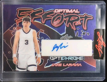 JAKE LaRAVIA 2022-23 Leaf Optichrome Optimal Effort PROOF AUTO SP #1/1 Grizzlies